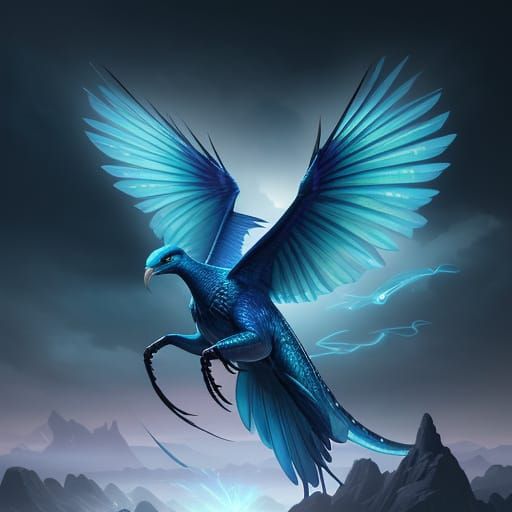 Hyperrealistic Reptile in Flight, Inspired by Greg Rutkowski