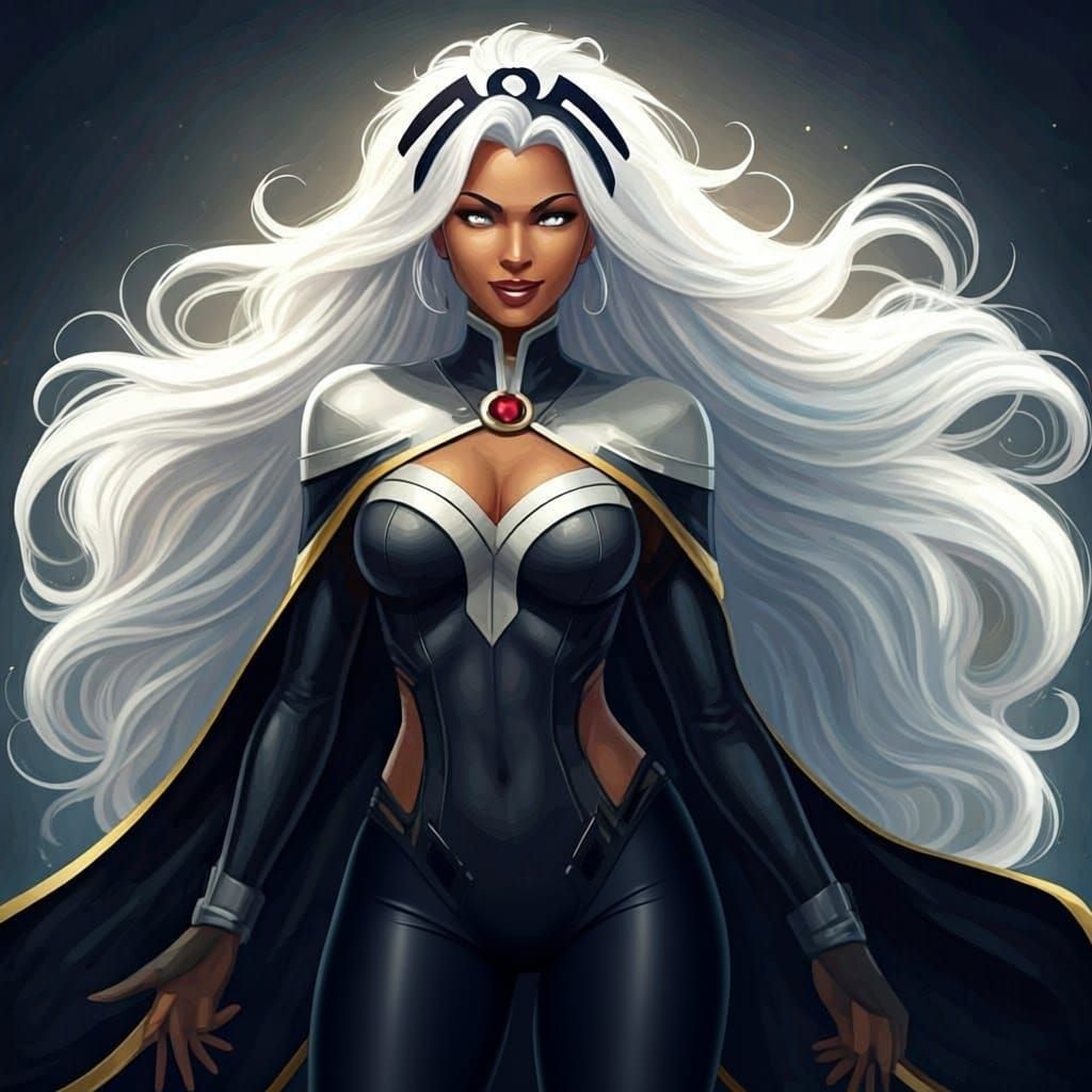 Anime-Inspired Portrait of a Powerful Woman Summoning the St...