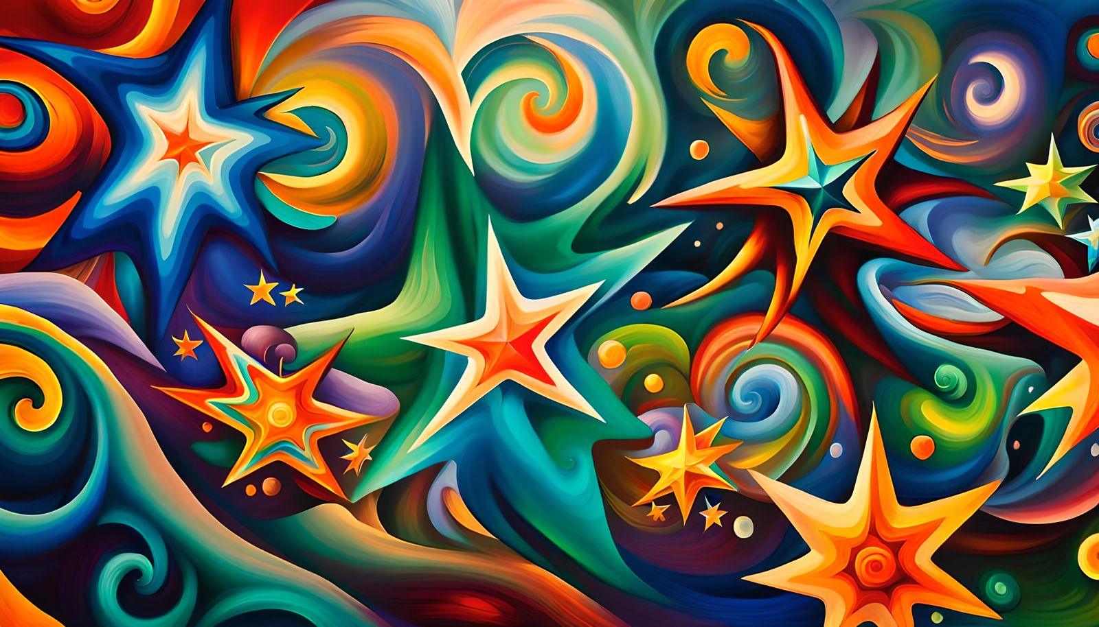 Macro View of Swirling Newborn Stars in 3D Iridescent Plasma