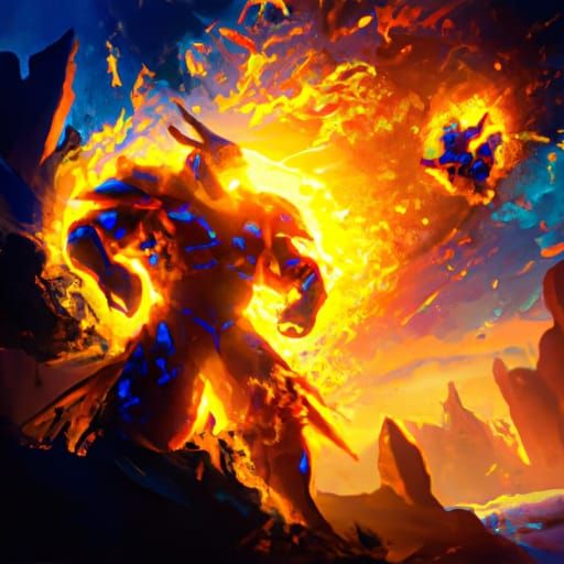 Fiery Vengeance: Dark Fantasy Concept Art