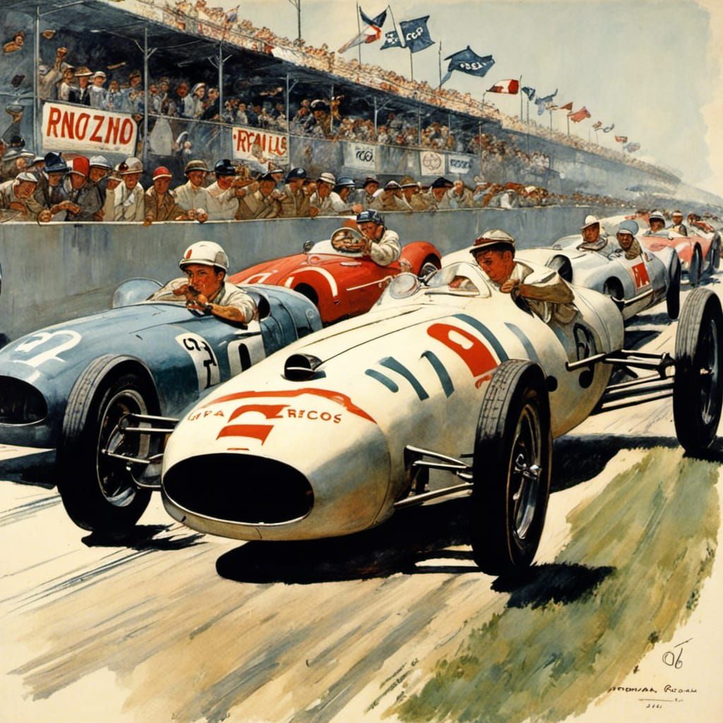 Le Mans 1952 Race, Rockwell Style