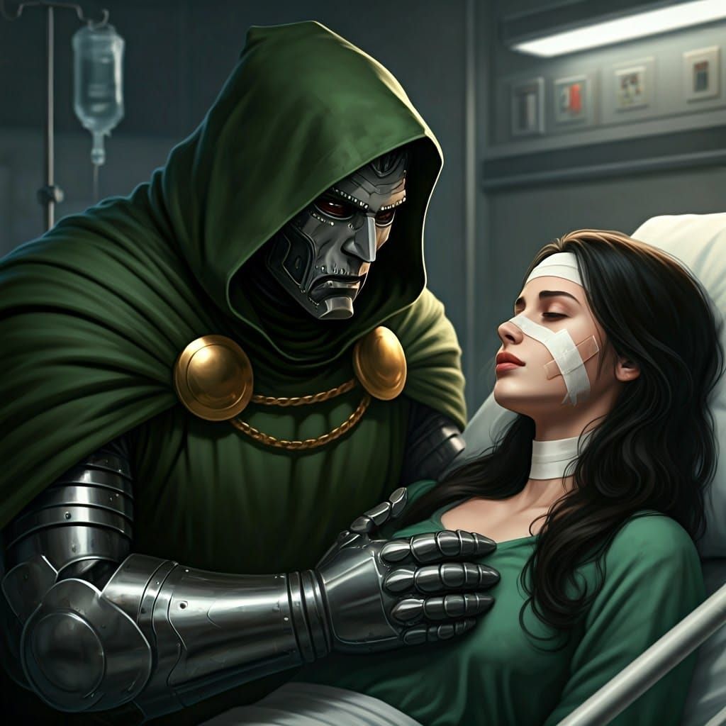 Doctor Doom's Heartfelt Vigil by the Hospital Bedside