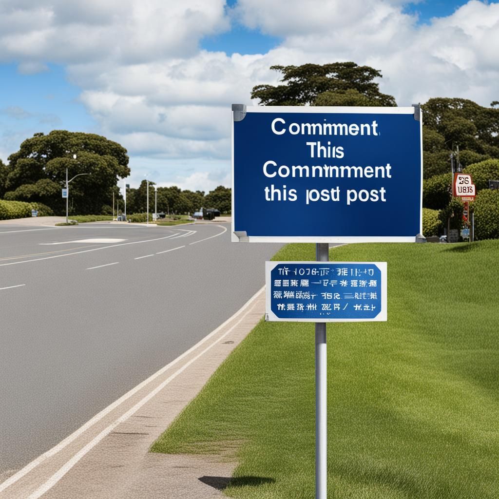 Comment Sign: Engaging Social Media Invitation