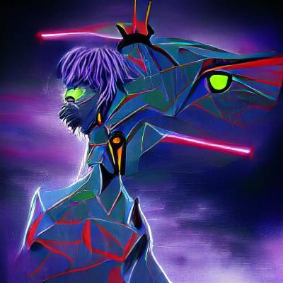 Enki in Neon Genesis Evangelion Style