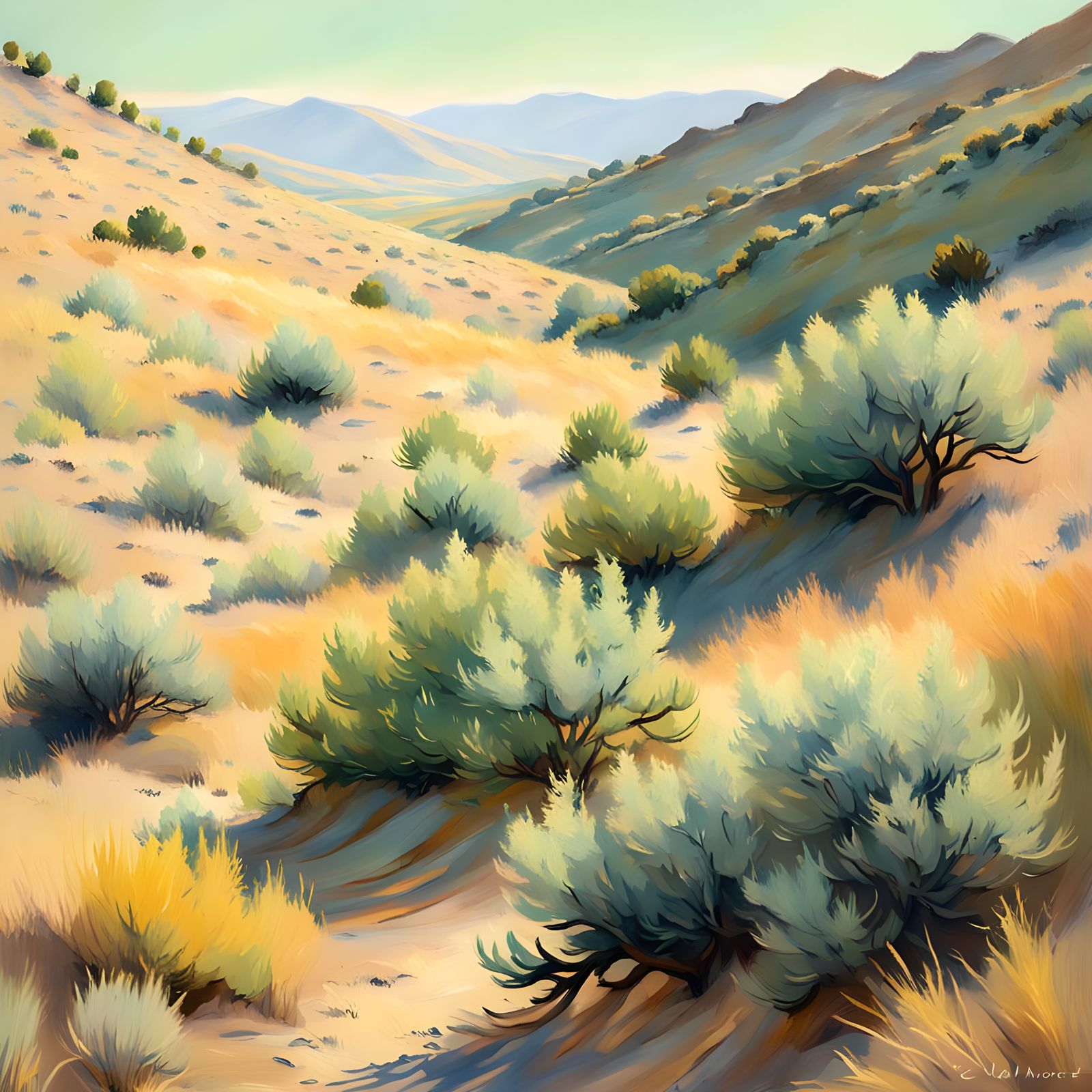 Sagebrush Swaying in a Gentle Breeze