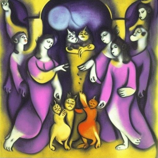 Cats' Serenade for a Vampire, in Renaissance Style