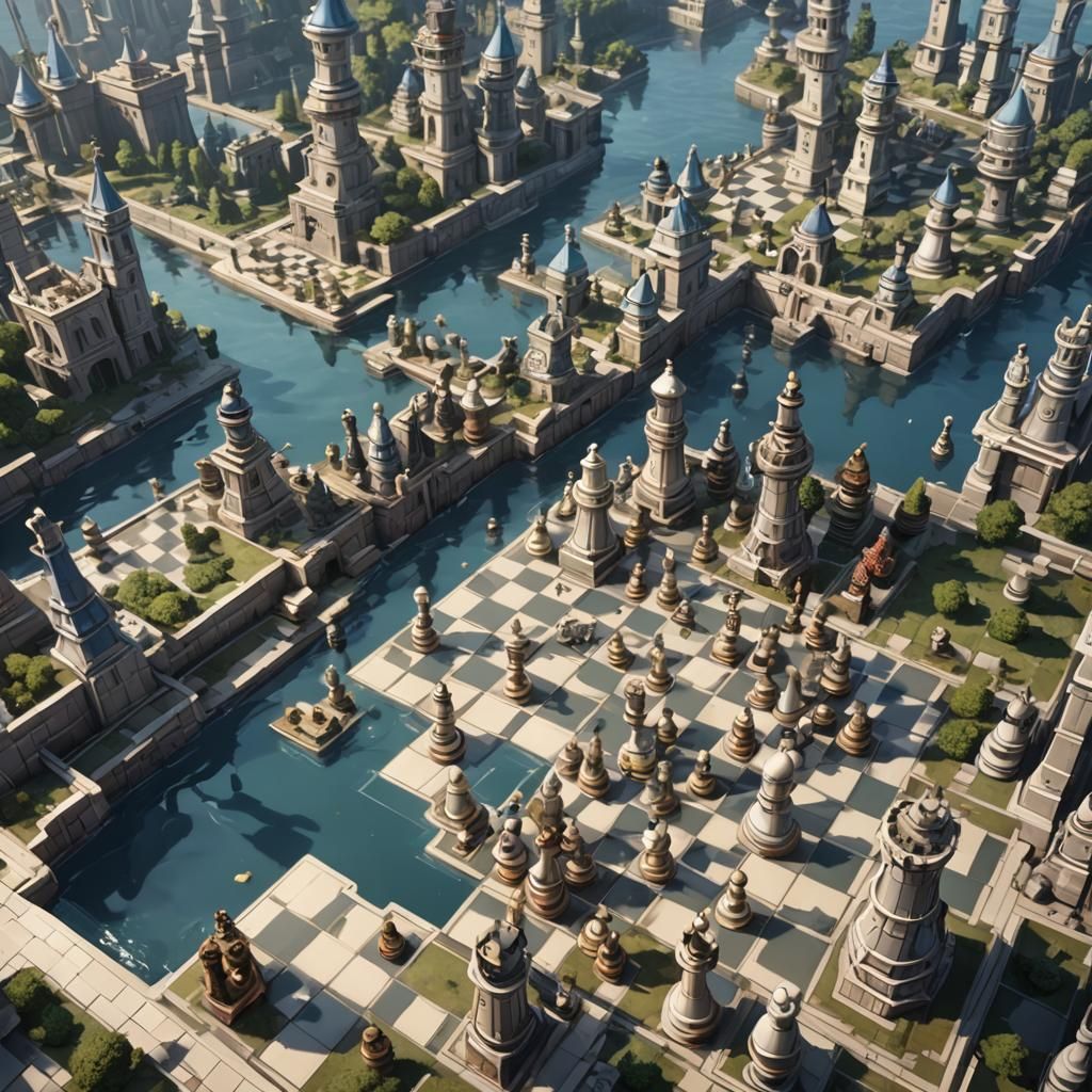 Chess World: Landscapes and Cities as Chess Pieces