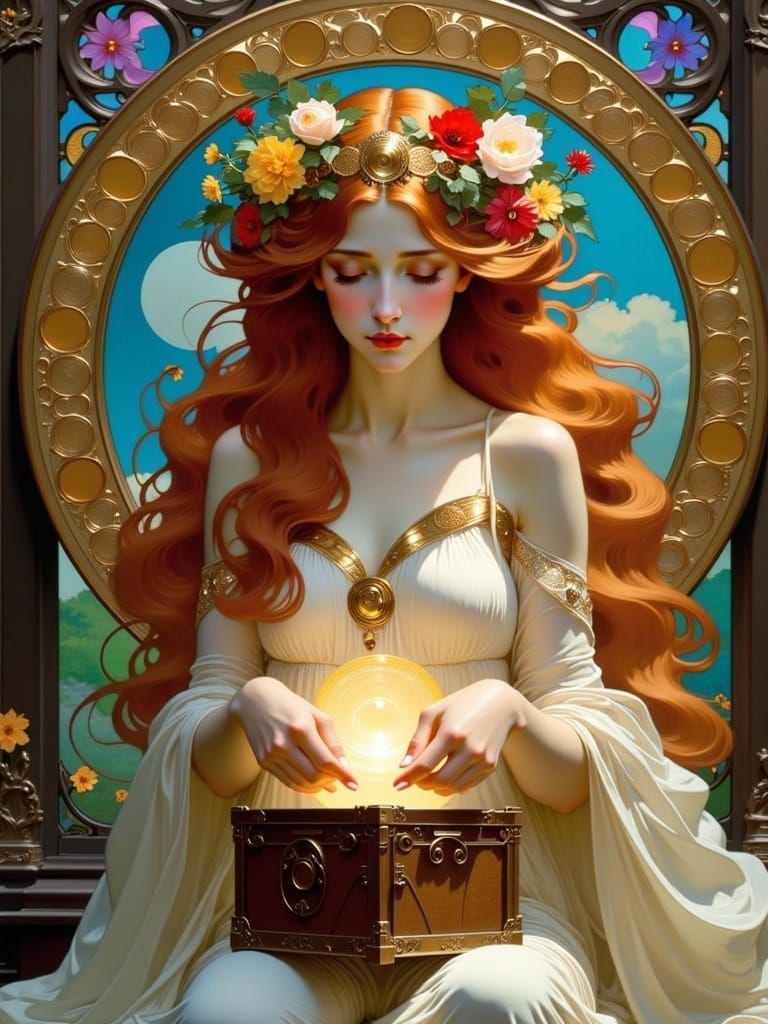 Pandora's Box: An Art Nouveau Scene