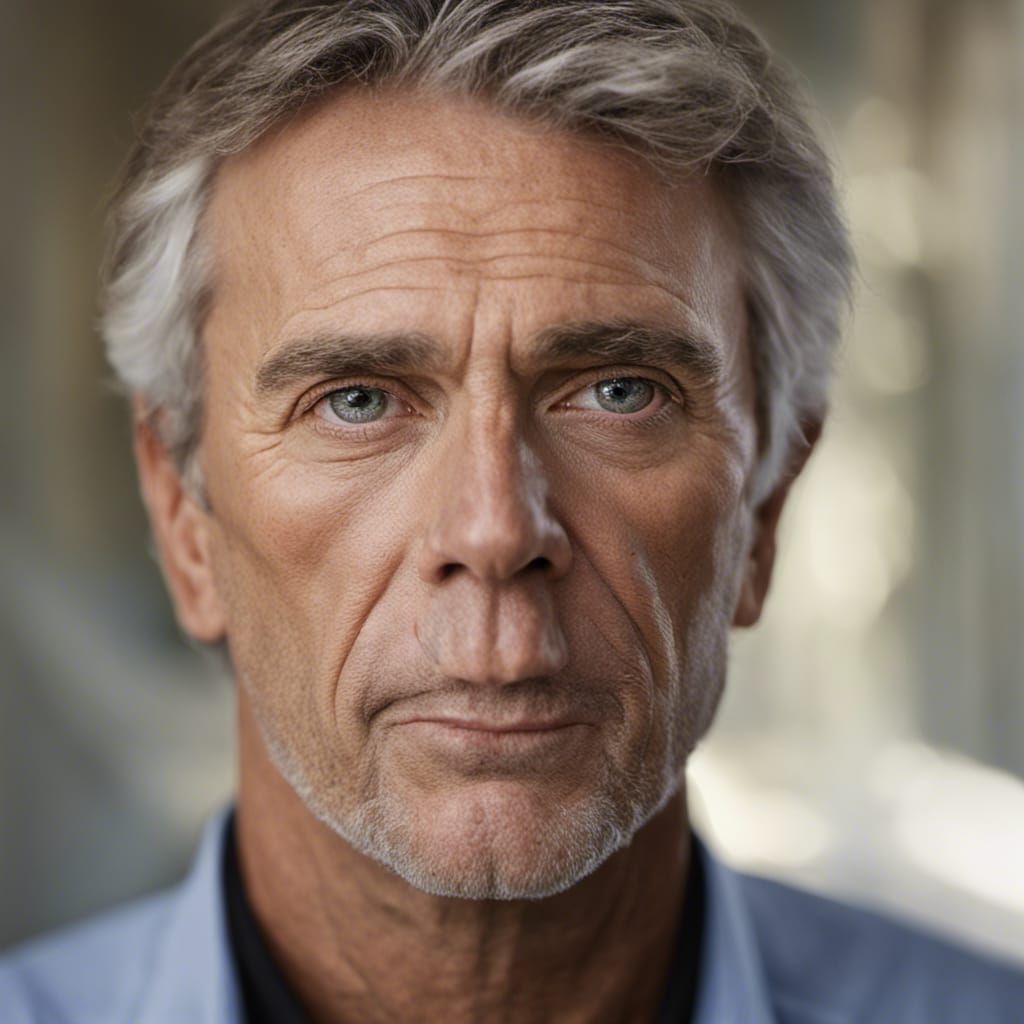Professional Color Portrait Close-up with Bokeh