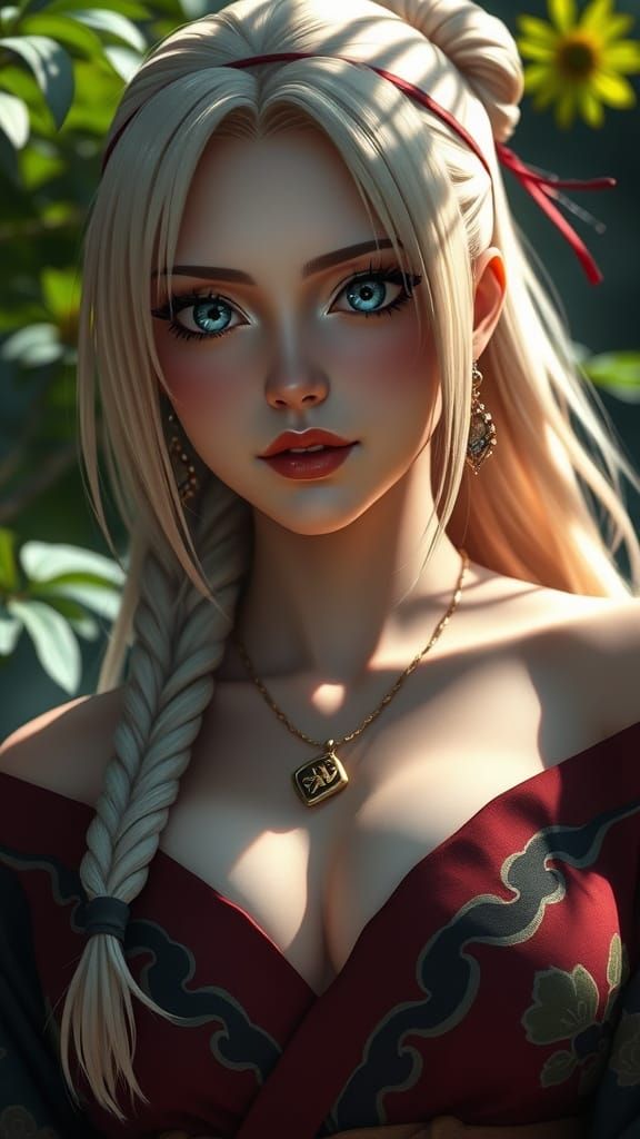 Tsunade Hokage Portrait in Photorealistic Style