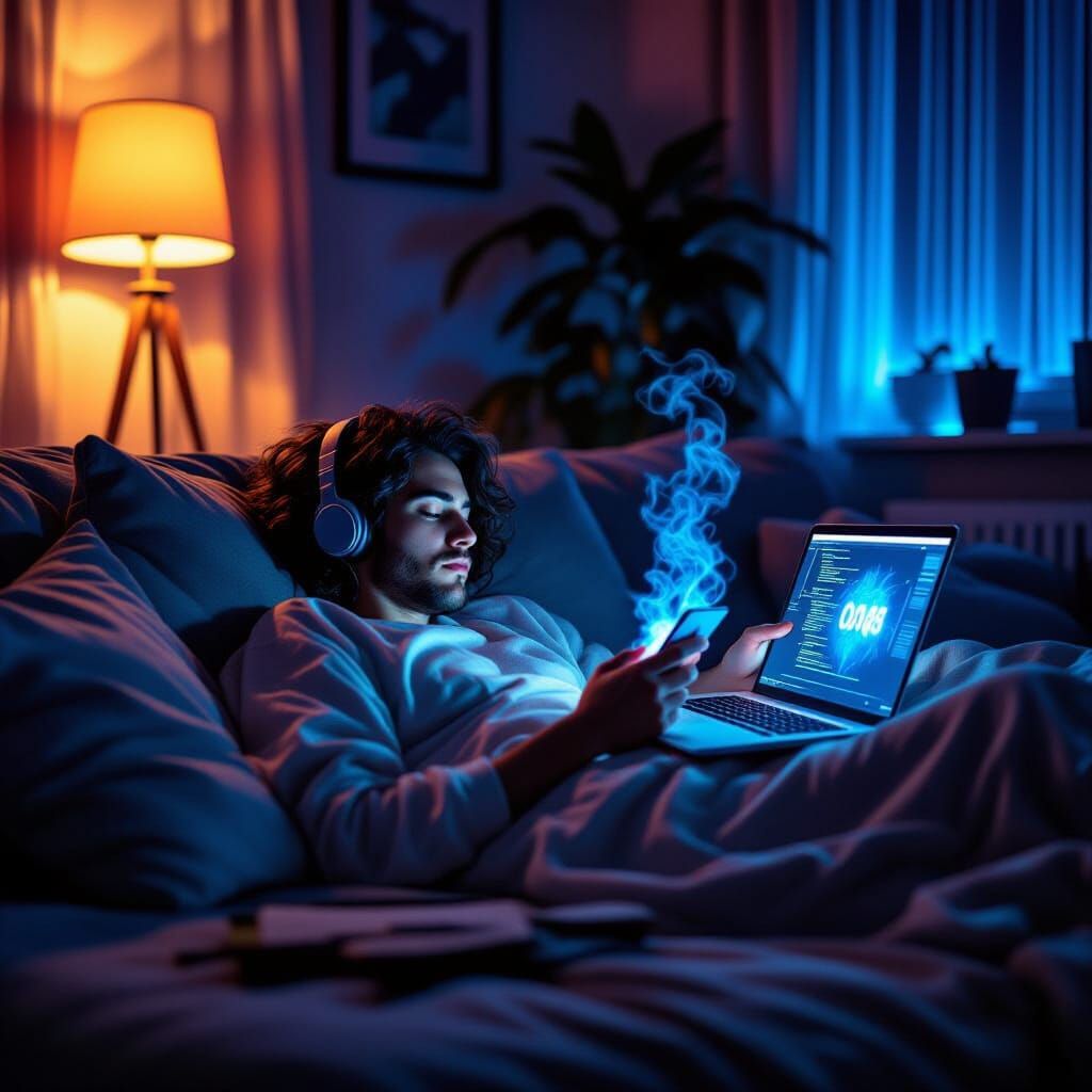 Sleepless Night: AI Creation in Lo-fi Digital Art