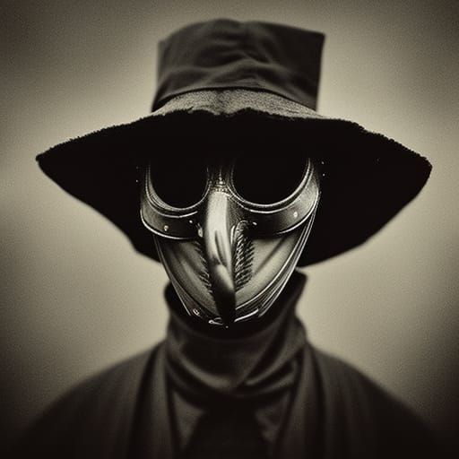 Plague Doctor Portrait in Ambient Light