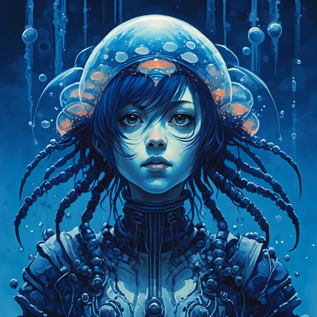 Cyberpunk Girl with Biomechanical Augmentation in Junji Ito ...