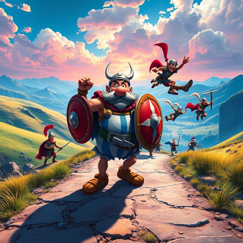 Asterix ist in den Zaubertrank gefallen - comic-book-style-challenge