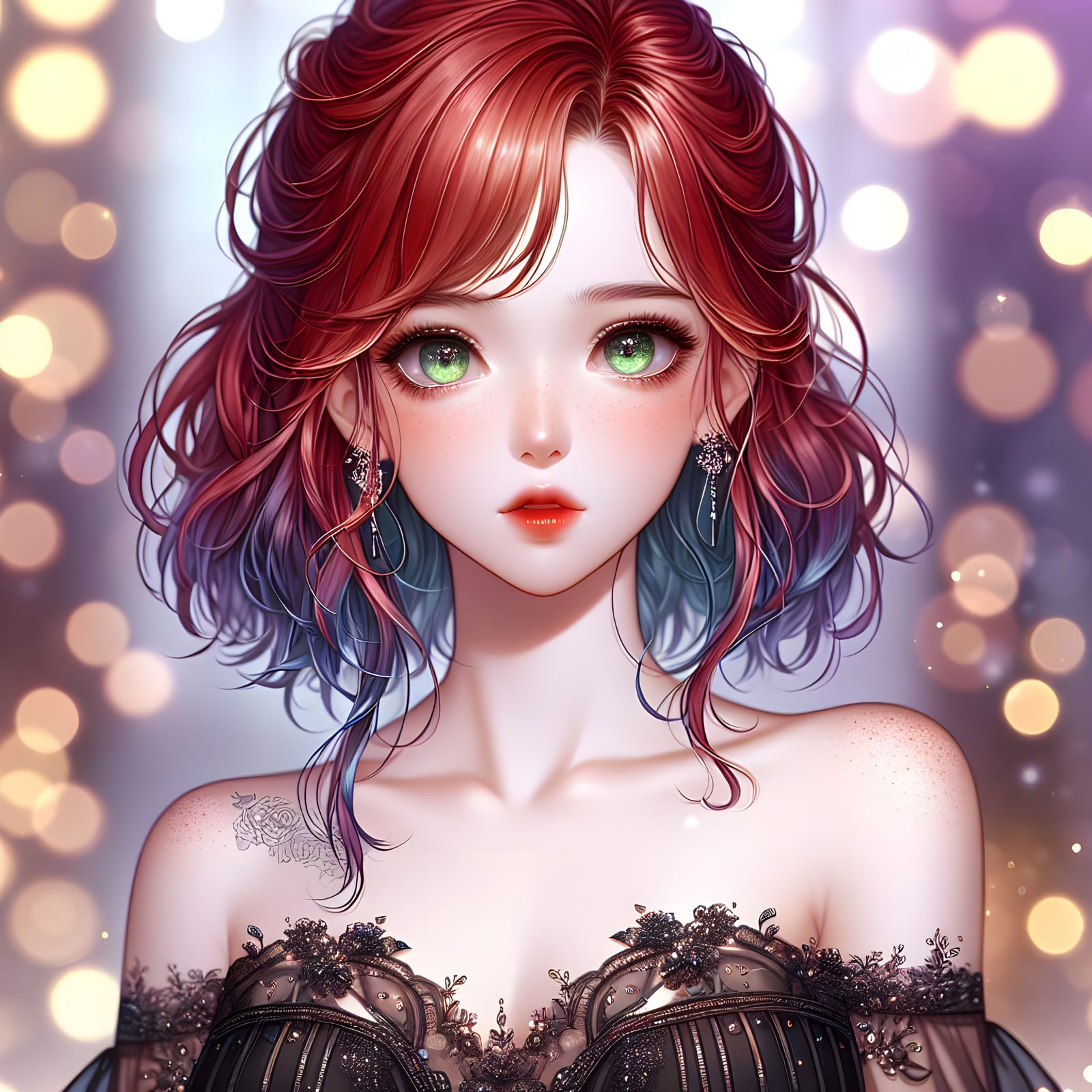 Green Eyed Goth Girl