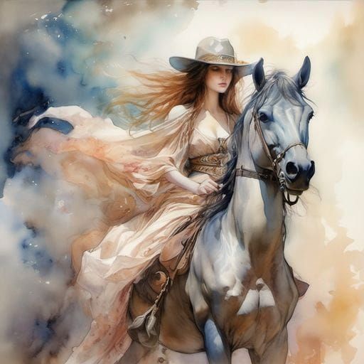 Solitary Figure Walking Towards the Sunset