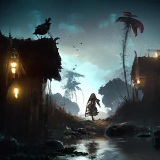 Pirate's Nightly Swamp Walk: A Digital Masterpiece