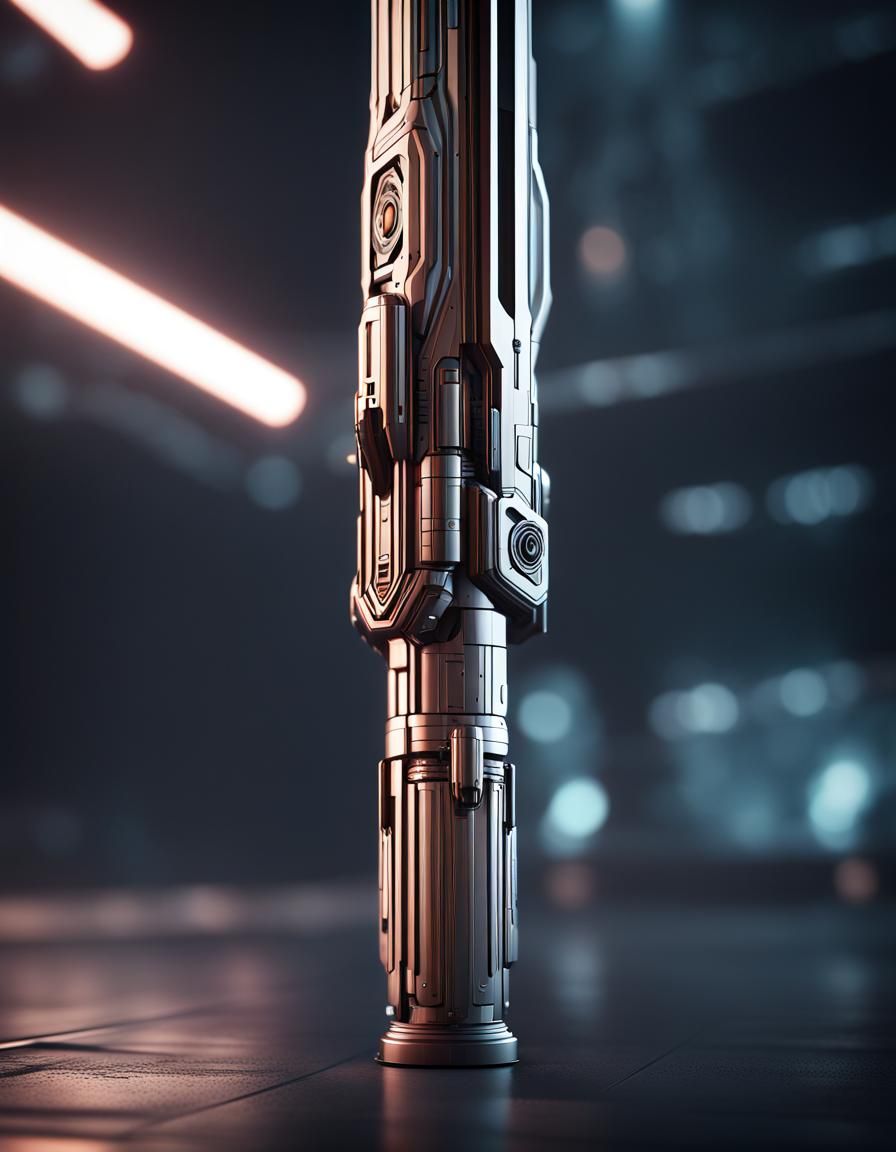 Futuristic Lightsaber with Intricate Mech Details
