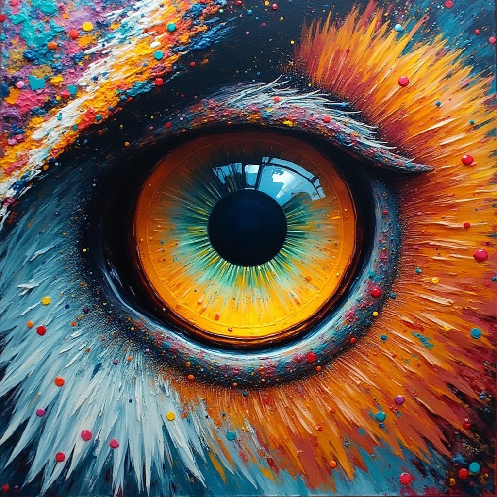Claude Monet Inspired Owl Eye Painting