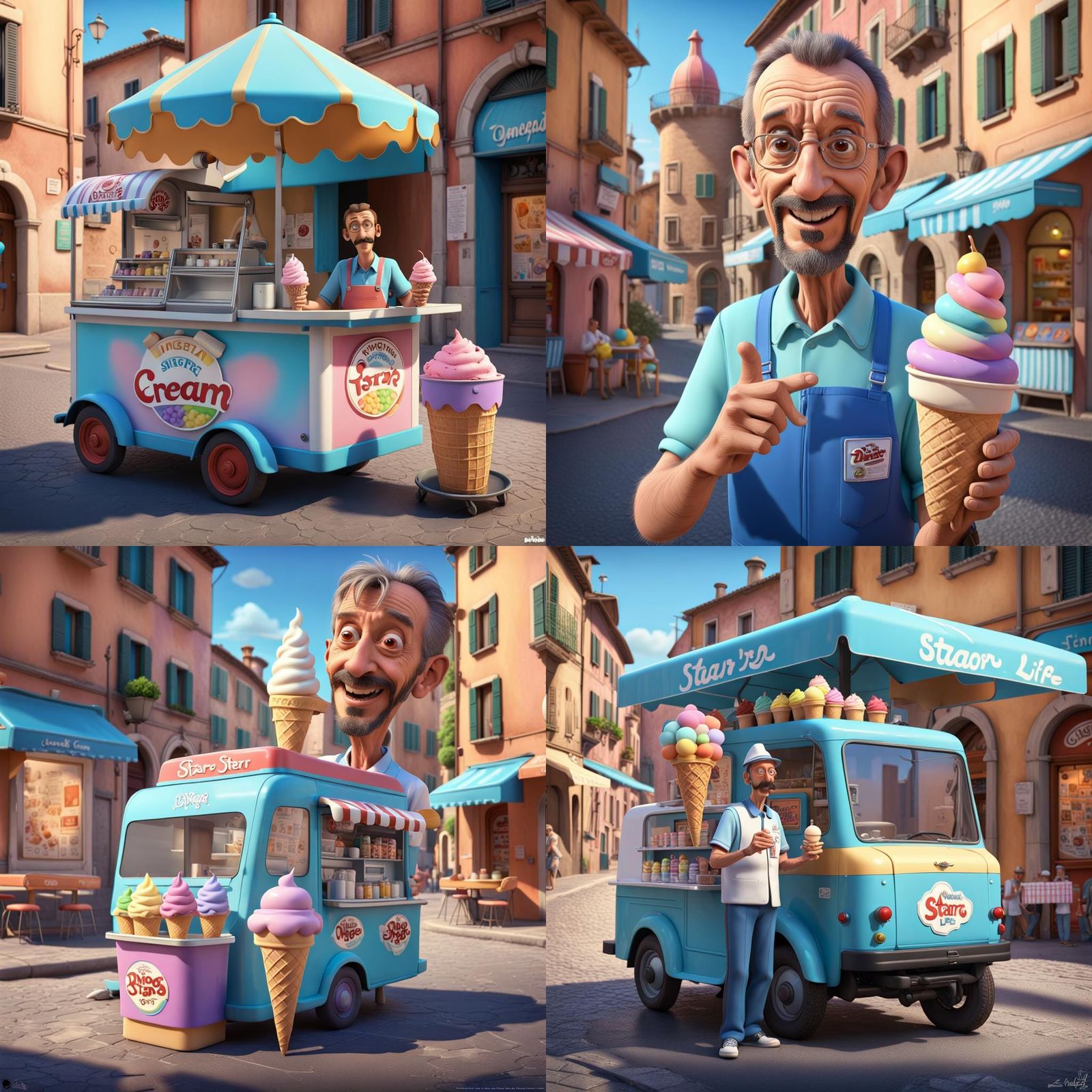 Ringo Starr as Italian Ice Cream Vendor