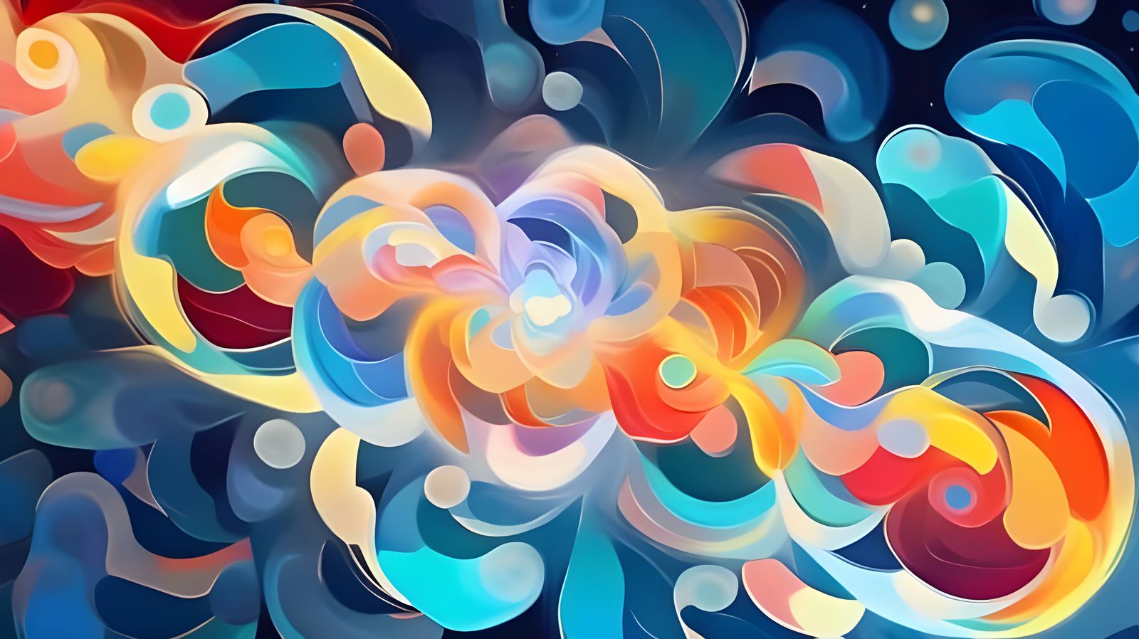 Cosmic Vortexes in Primitive Art Style