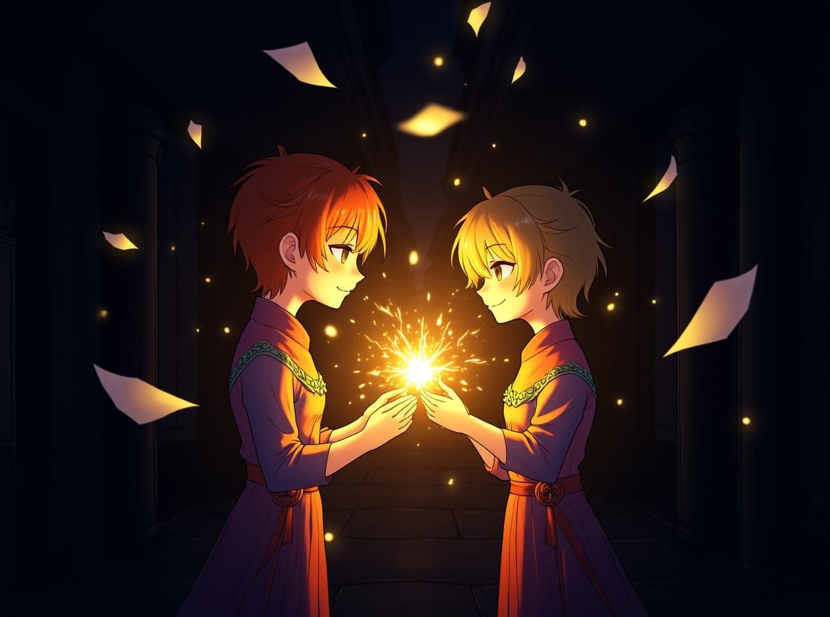 Anime Characters Meet with Electric Sparks