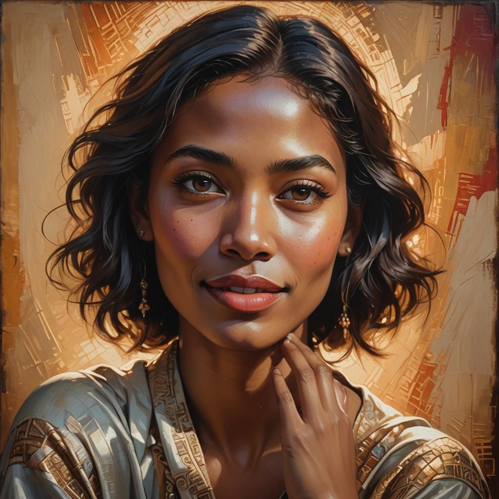 Enigmatic Woman Portrait with Dramatic Lighting