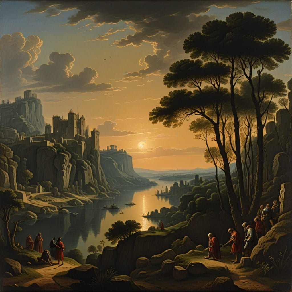 Grimdark Landscape in Baroque Style