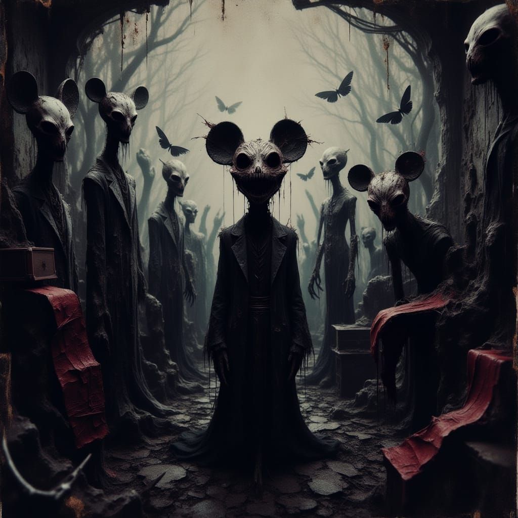 <lora:Macabro:1.0> Dark gothic Mickey Mouse