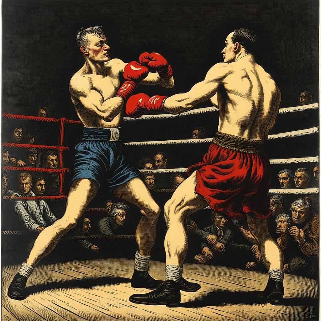 Boxing match, old school