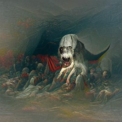 Demodog Horror in Doré Rutkowski Style