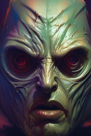 Boogeyman Portrait in Art Nouveau Style