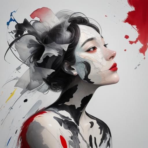 Cubism and Impressionism - Watercolor Splash Art