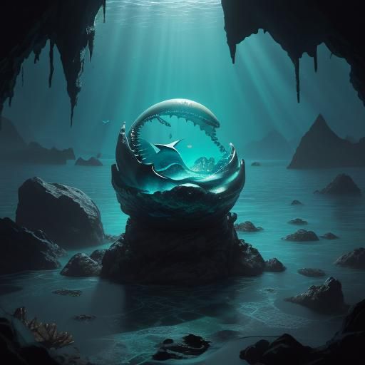 Bioluminescent Shark Embryo in Mermaid's Purse