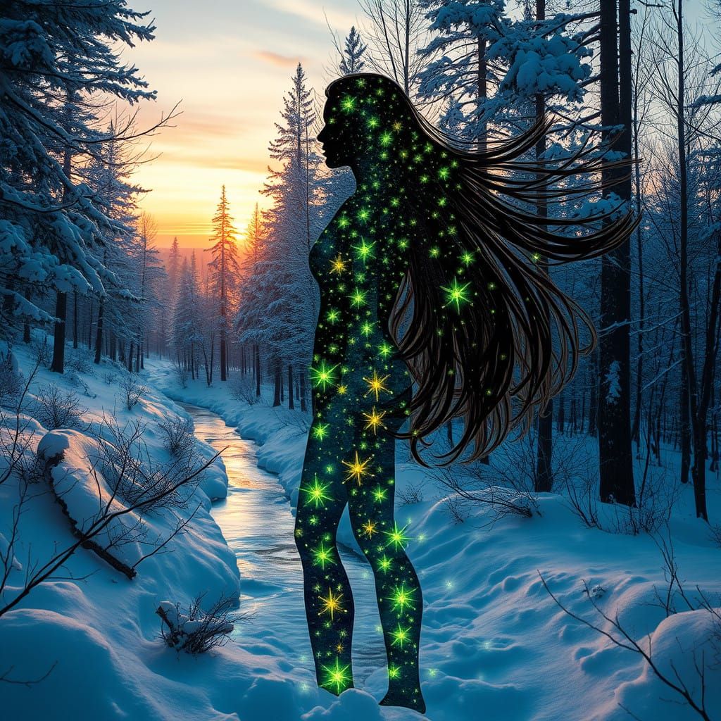 Surreal Winter Wonderland of Fairies and Blooming Florakai B...