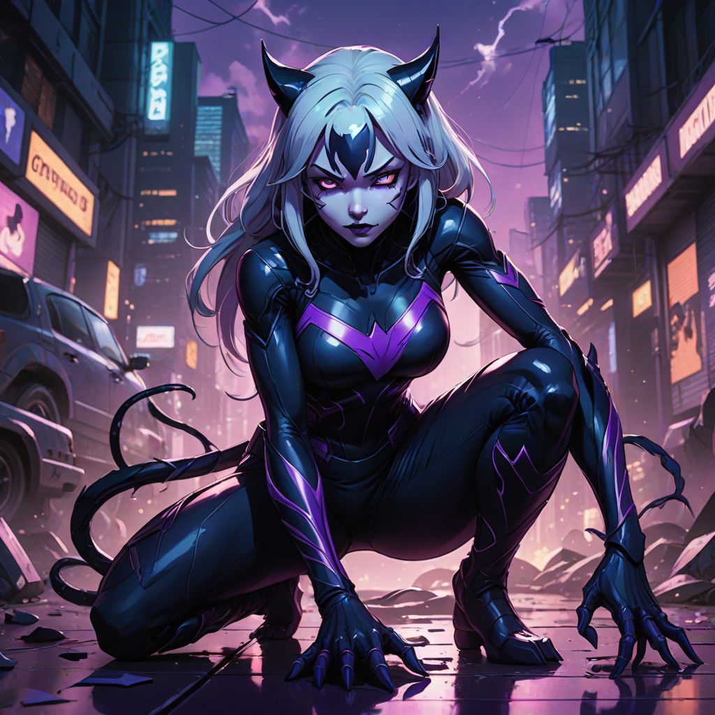 catgirl meets venom,