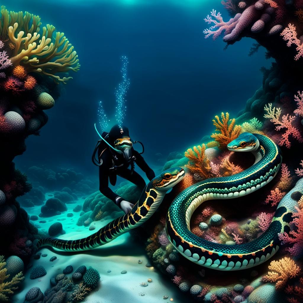Sea Snake and Pearl: Fantasy Concept Art