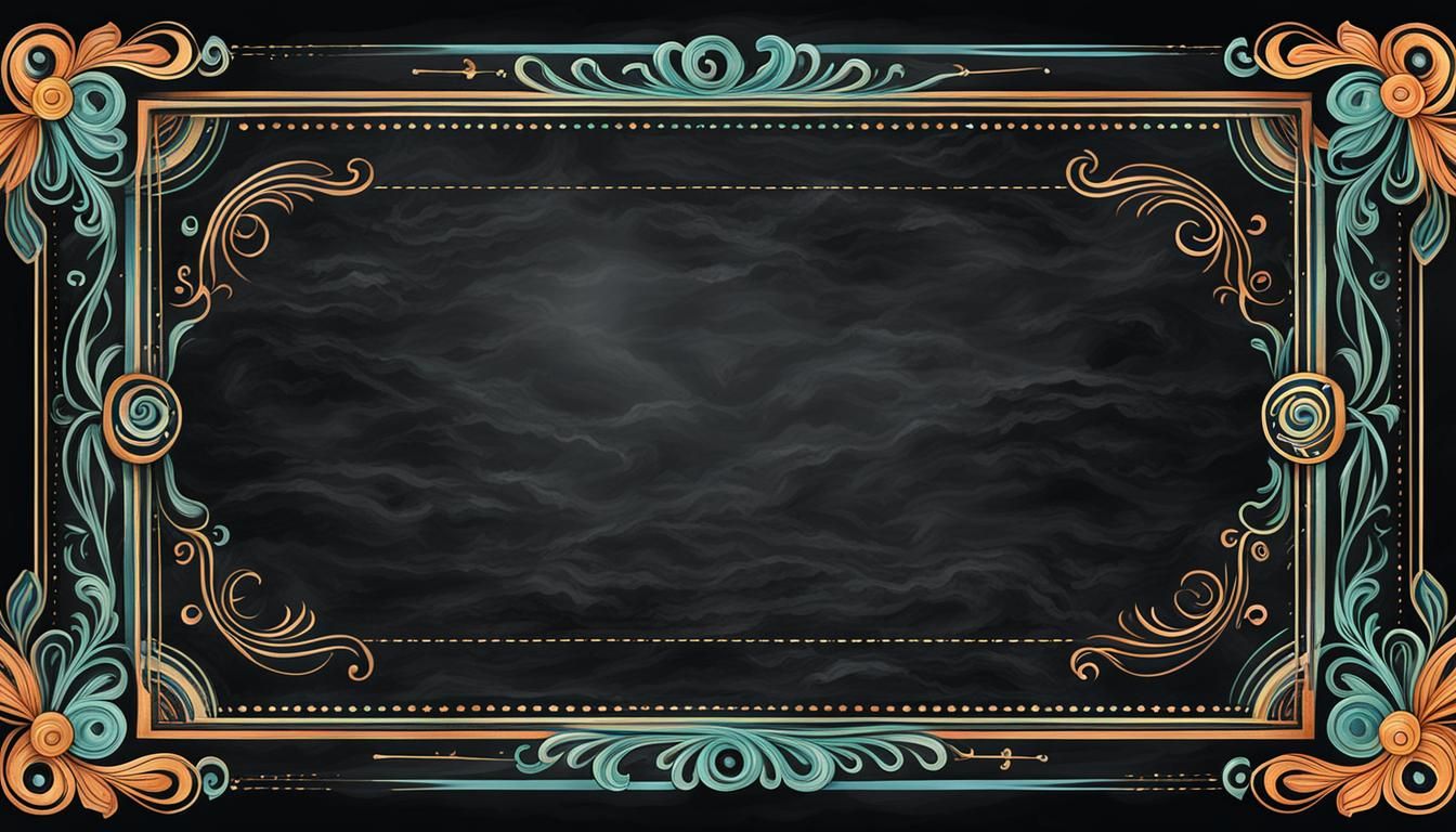 Retro Stationery Paper with Decorative Border in Acrylics