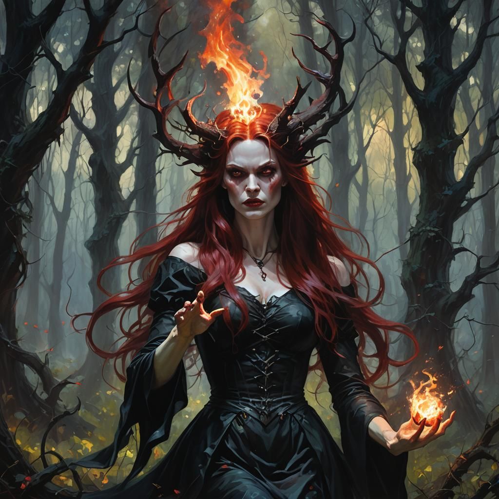 Lilith is holding a fireball