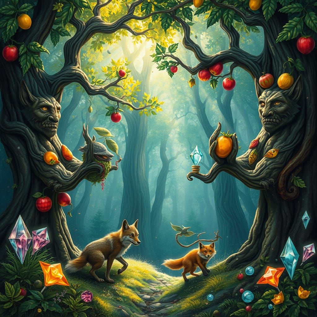 Ancient Trees Come Alive in Vibrant Forest Wonderland