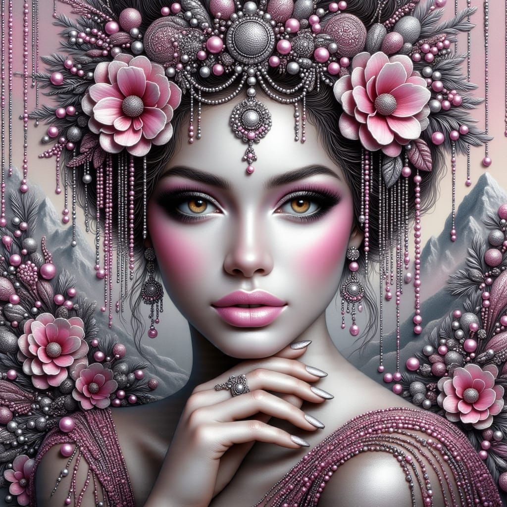 Golden Dreams in Airbrush Style