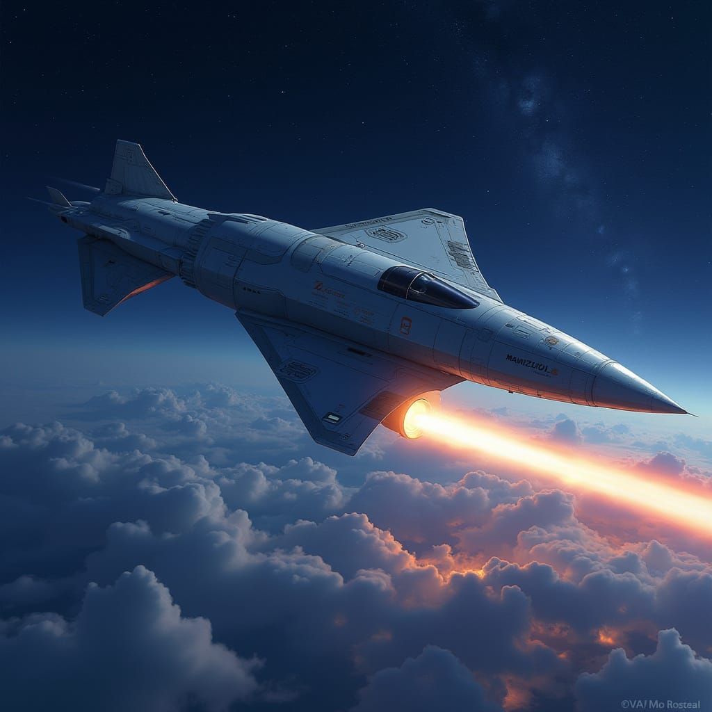 Futuristic Defense System in Action Over Earth's Curved Hori...