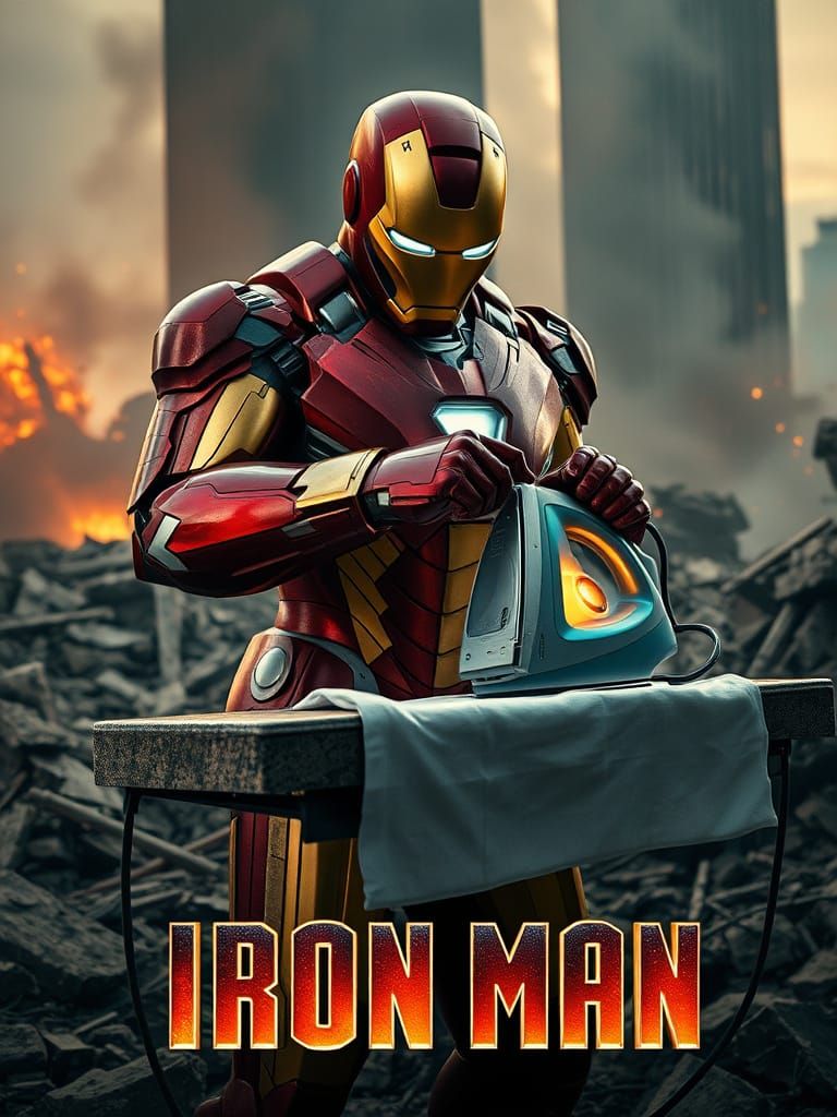 Iron Man: Heroic Irony in Stark Tower Ruins