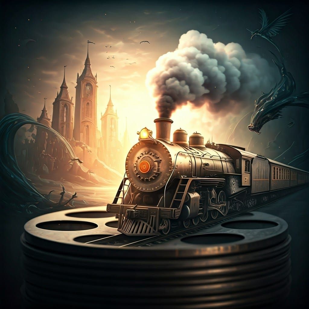 Fairytale Train in a Latte Cup, Dreamlike