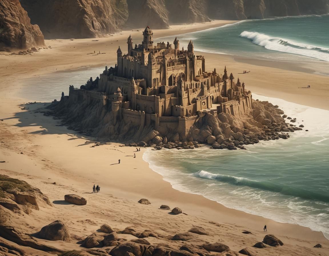 Epic Sandcastle on Portuguese Beach