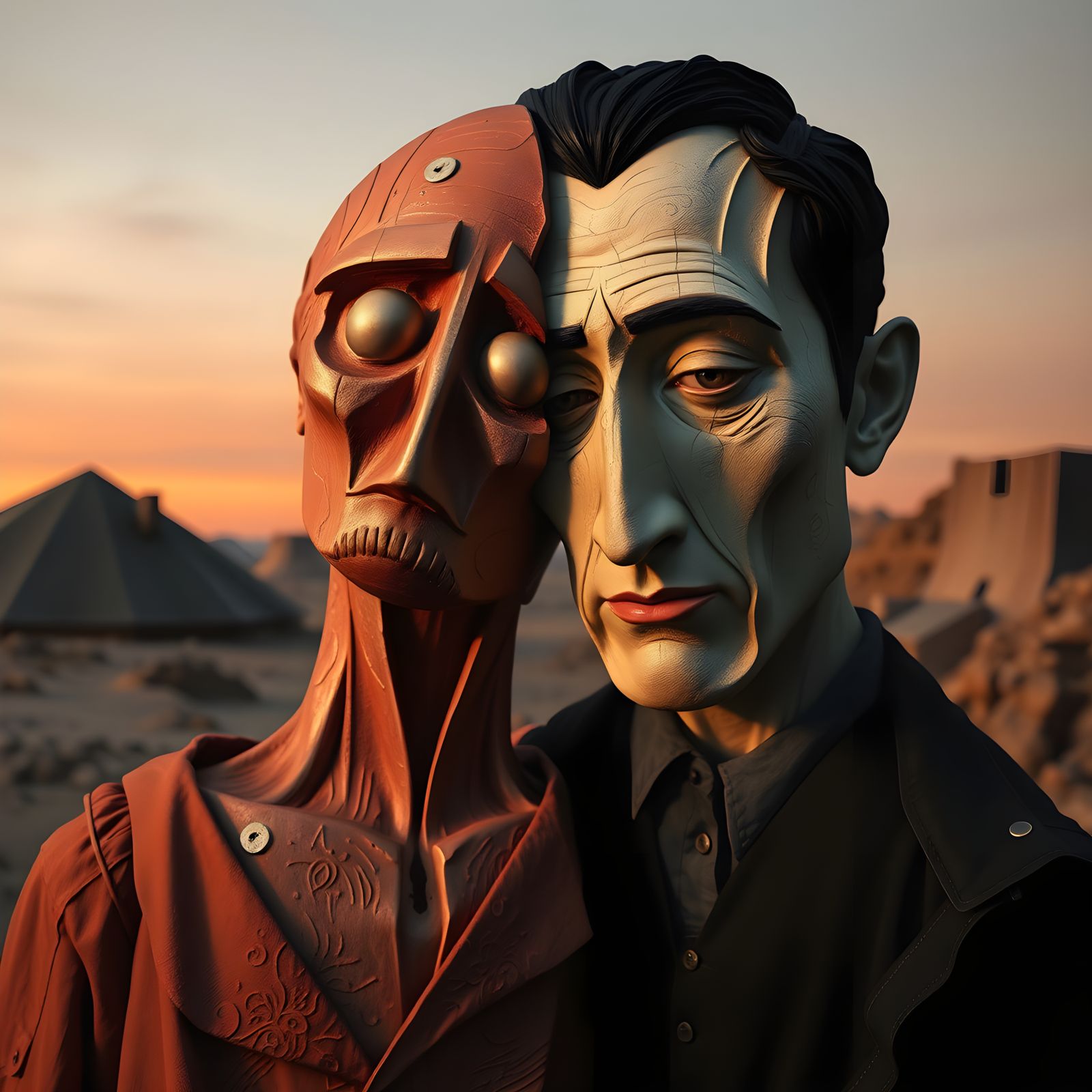 Contrasting Life and Death in Surreal Cubism