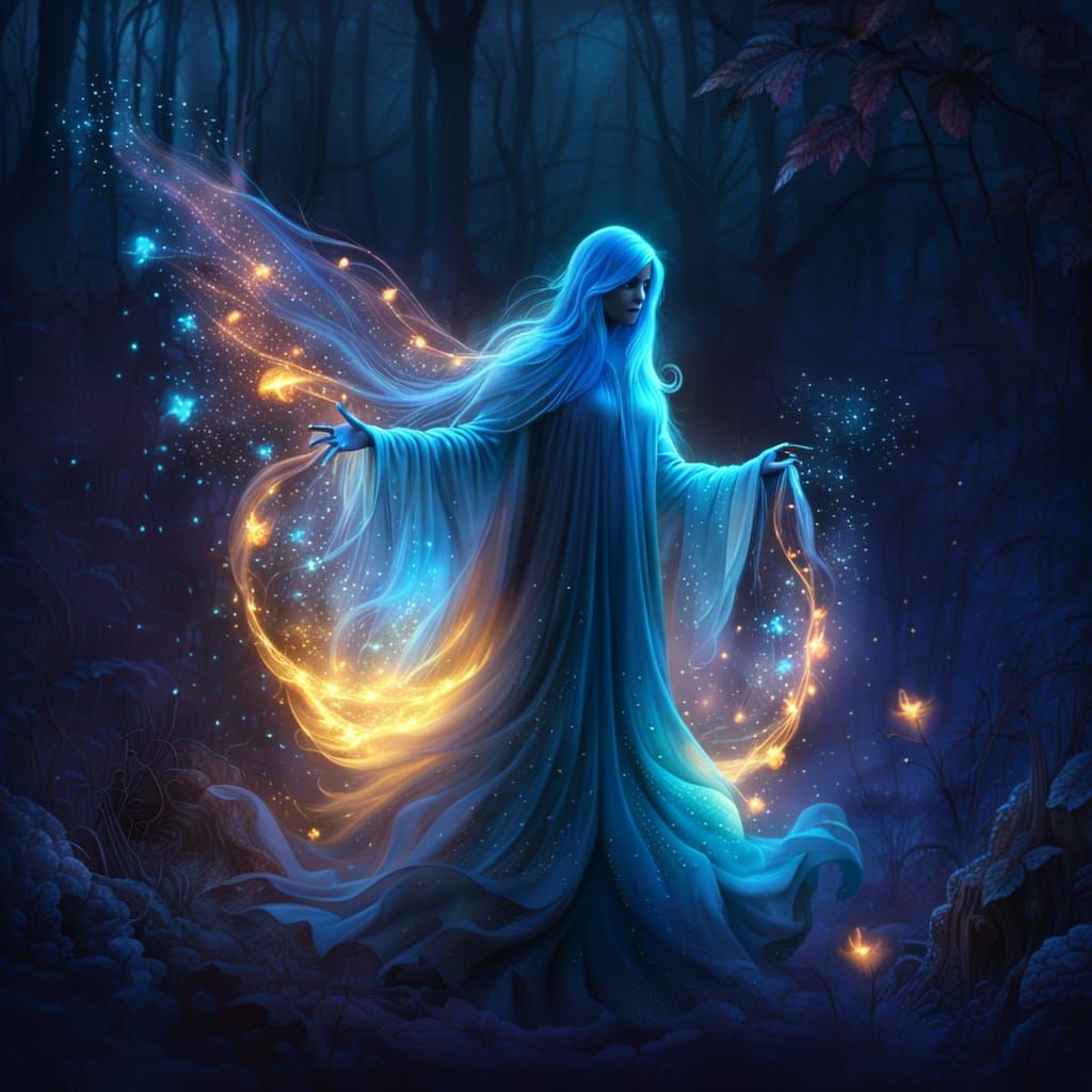 Ethereal Spirit Dance Among Stars