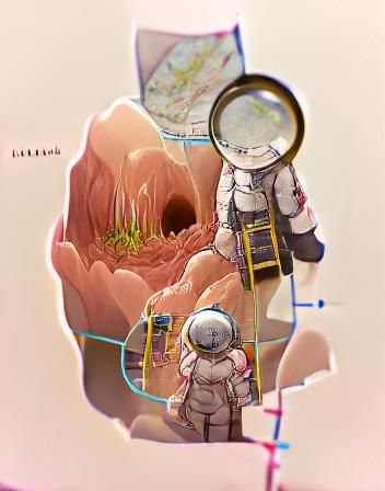 Barren Martian Landscape Under Red Sky