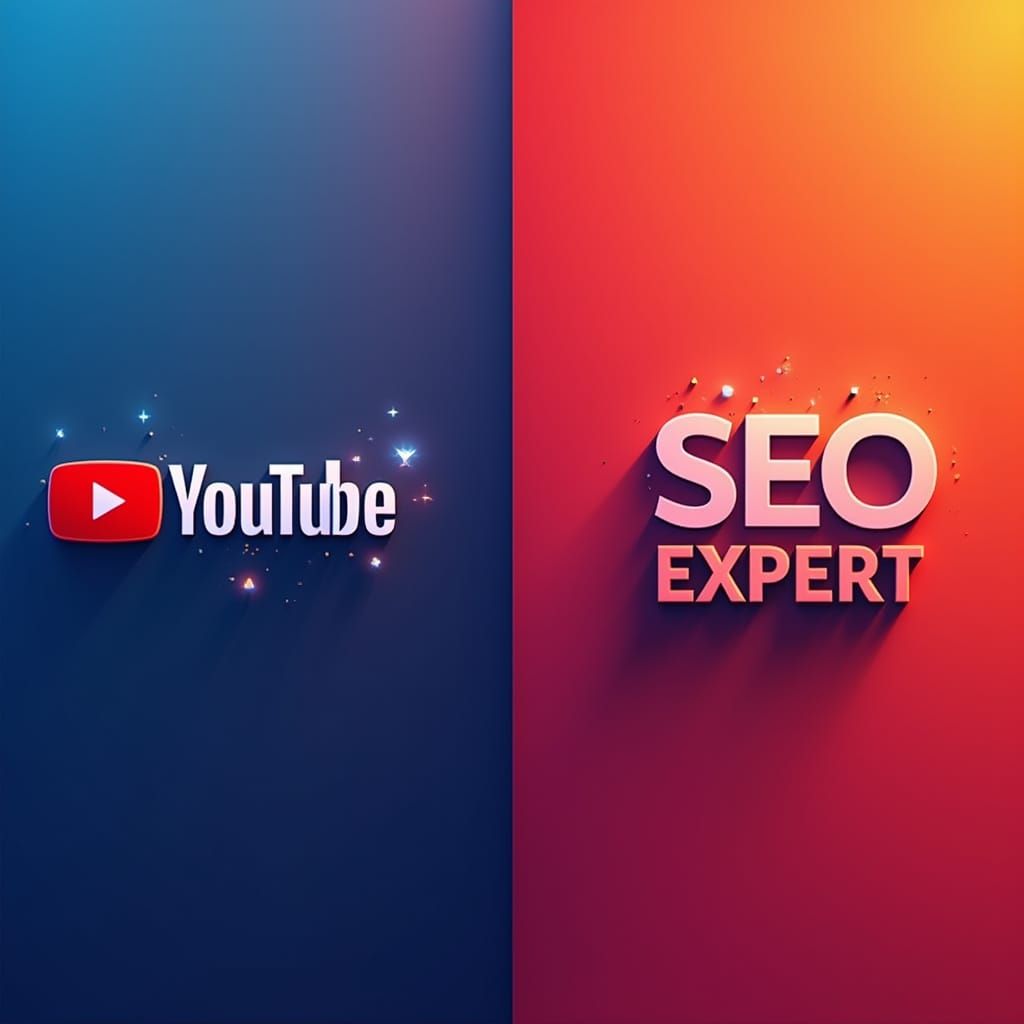 Expertise in YouTube and SEO Visualized in a Futuristic Grad...