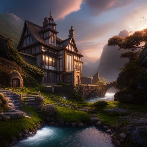 Fantastical Matte Painting with Intricate Details
